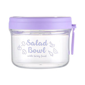ชามสลัด KJH ขนาด 740 มล. กล่องใส่อาหารแบบพกพาพร้อมฝาปิดสำหรับเก็บอาหารกลางวันและของว่าง - Product Image 1