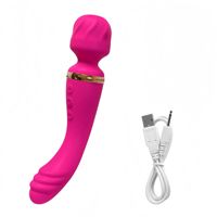 Leistungsstarker AV-Zauberstab-Dildo mit 2 Motoren, Vibrator für Frauen, G-Punkt, Vagina, Klitoris-Stimulator, Sexspielzeug für Erwachsene für Frauen