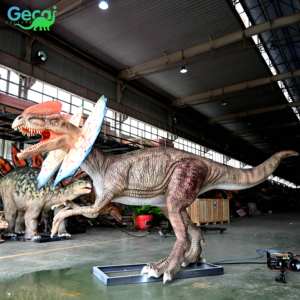 Gecai <span class=keywords><strong>Jurassic</strong></span> Dino <span class=keywords><strong>Park</strong></span> Animatronic Dilophosaurus modelo en venta - Product Image 3