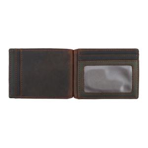Portefeuille court pour homme en cuir Crazy Horse, pochette tendance super stylée, porte-passeport, porte-cartes multifonction - Product Image 3