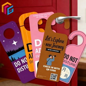 Desain Kustom Cetak Karton Kertas Gantungan Pintu Brosur Iklan untuk Hotel - Product Image 3