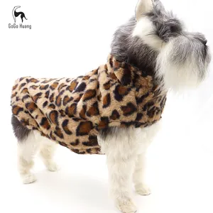 GoGo Huang Pabrik Grosir Pakaian Hewan Peliharaan Hangat Rompi Anjing Rompi Hangat Macan Tutul Musim Gugur dan Musim Dingin