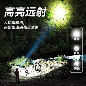 Lampe frontale LED d'extérieur 150W rechargeable, étanche, pour la pêche - Product Image 4