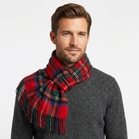 Bufanda de Lana Merino a Cuadros para Hombre, Venta al por Mayor de Fábrica de Mongolia Interior, Reversible y Transpirable, Duradera y Larga