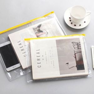Dossiers à fermeture éclair A4 en polyéthylène de qualité supérieure, fabriqués en Chine, meilleur prix, enveloppes transparentes en plastique pour dossiers - Product Image 2