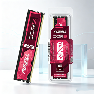 Module de RAM de bureau PUSKILL UDIMM DDR5 8 Go 5600 MHz, design jaune et noir, assemblé en Chine - Product Image 2