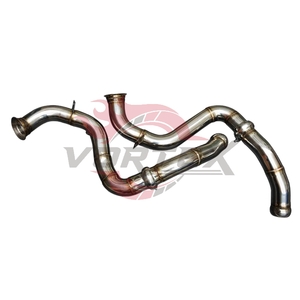 Tuyau de descente en acier inoxydable Vortex de 1,5 mm d'épaisseur, poli miroir, pour Benz AMG C63 W205 4.0T 6.2L, catalyseur à haut débit - Product Image 3