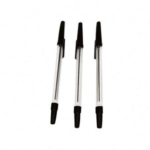 Hotel Catering Simple Black Blue Red Point Wholesale Custom 1.0 Plastic Ball Pen With Logo - Product Image 1