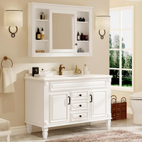 Meuble-lavabo de salle de bain moderne de luxe sur pied avec miroir intelligent et vasque - Meubles de salle de bain pour appartement, vente directe d'usine