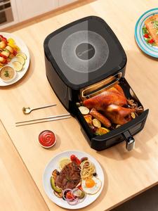 Friteuse à air moderne 10L/8L avec écran LCD, sans huile, pour usage domestique, en plastique, économe en énergie - Product Image 2