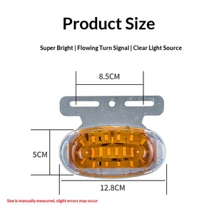 Nouvelles feux de position latéraux LED multicolores à défilement 12V-24V pour camions, étanches IP68, avec fonction d'avertissement de freinage pour remorques, fourgonnettes et poids lourds - Product Image 2