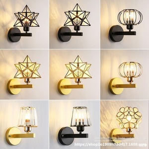 Applique murale en cristal de luxe nordique post-moderne pour salon fond escalier allée couloir chambre chevet Source de lumière LED - Product Image 2