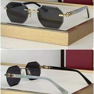 Unisex Rimless Leopard-Head <b>Sunglasses</b> UV400 Non-Polarized Lenses Fashionable Metal <b>Frame</b> for Driving <b>Sunglasses</b> Woman Luxury - Product Image 3