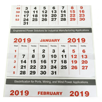 Calendario Personalizado 2027, Impresión en China, Encuadernación Combinada, Papel Offset, Vista de 3 Meses, Plegable para Pared, Anual