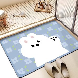 Tapis de bain en boue de diatomée Yongjin avec motif d'animaux mignons, 38x58cm, 48x78cm, 58x88cm, antidérapant, lavable, pour salle de bain - Product Image 3