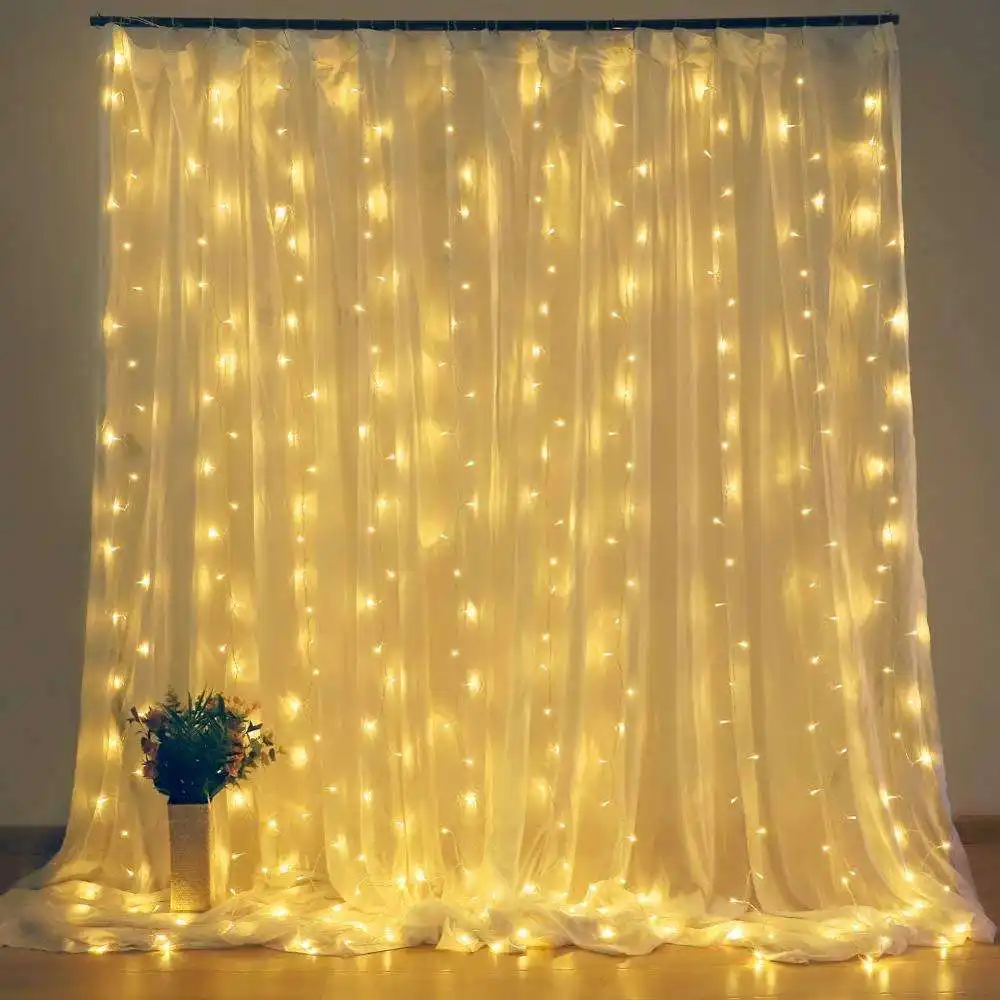 2x2/3x3M Led Icicle Led Curtain Fairy String Light Fairy Light Led Christmas Light Garland For Wedding Home Window Party Decor
