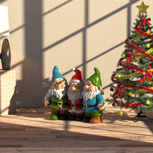 Statue de <span class=keywords><strong>jardin</strong></span> en résine de trio de gnomes charmants en gros, Cottagecore, pour projets d'aménagement paysager, décoration personnalisable de qualité supérieure - Product Image 6