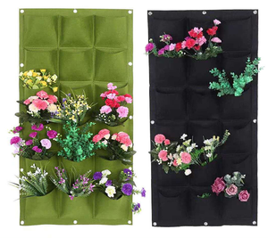 Maceta verde reutilizable para decoración de jardín o bolsas colgantes de fieltro para cultivo de verduras y frutas y flores - Product Image 6