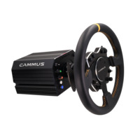 CAMMUS Driving Force Games - Pédales de direction en aluminium Direct Drive pour simulateur de course et de drift, 15 Nm de couple, double vibration
