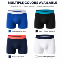 Maillot de bain boxer athlétique personnalisé pour homme en nylon et élasthanne, taille mi-haute, couleurs personnalisées, fabrication OEM