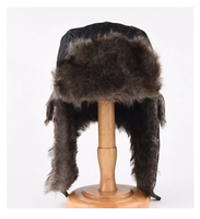 Gorro de aviador Ushanka de piel sintética gruesa para hombre, impermeable, cálido, con orejeras, estilo Lei Feng, para invierno, venta al por mayor, barato