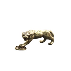 Brass Leopard Keychain Pendant 47mm Long Lucky Charm For <b>Car</b> Home Office Decor Gift - Product Image 2