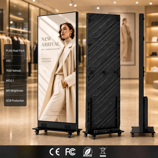 Portable Digital LED Poster Display Screen Smart Advertising Player Panel for Events and Shopping Mall Signage Billboard