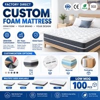 Matelas en mousse à haute résilience sur mesure, compressé sous vide, enroulable, respirant, orthopédique, pour la maison et les projets commerciaux