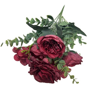 Bouquet <span class=keywords><strong>de</strong></span> roses d'<span class=keywords><strong>hibiscus</strong></span> haut <span class=keywords><strong>de</strong></span> gamme Vente chaude pour la remise des diplômes <span class=keywords><strong>de</strong></span> Noël Saint Valentin Fête des mères Pâques Nouvel An Nouvel An chinois - Product Image 1