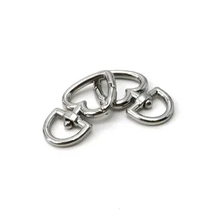 Tùy Chỉnh Hình Trái Tim Hợp Kim Kẽm Trang Trí Kim Loại Màu Sáng Bóng Mùa Xuân Xoay Móc Carabiner Cho Túi Xách