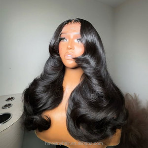 13*4 10inch-30inch Body Wave Cut Layer New Style Natural Black Color Wig Glueless Lace Per-plucked with Natural Hairline for <strong>Mum</strong> - Product Image 5