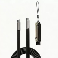 Câble USB-C vers USB-C 240W avec support détachable, cordon de charge rapide en silicone souple pour le jeu/la configuration de bureau et la visualisation mains libres