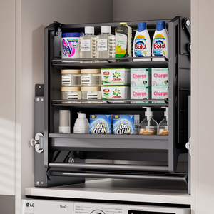 HNOSS Système de levage de cuisine Organisateur de panier de levage déroulant Armoire haute hydraulique <span class=keywords><strong>Double</strong></span> panier à tirer vers le bas - Product Image 4