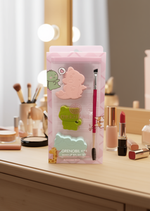 Set di pennelli per trucco Grenobil 4 pezzi Spugna per il viso con pennello per viso e occhi H121 - Product Image 2