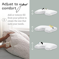 Vente chaude LOGO personnalisé Oreillers en mousse à mémoire de forme fermes et réglables de taille moyenne pour dormeur latéral