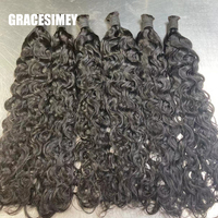 Extensions de cheveux humains vierges bruts non traités du Cambodge, Remy, double trame, double densité aux pointes, pour tresses bohèmes, lots en vrac