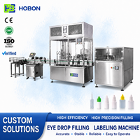 Machine de remplissage et de bouchage automatique de gel Hebo haute précision, équipement de remplissage de flacons de sérum pour gouttes ophtalmiques de 2 ml avec fonction d'étiquetage