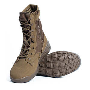 DSF27 Dark Coffee <b>Brown</b> Canvas Tactical <b>Boots</b> High Top <b>Lace</b> Up Breathable Outdoor All Seasons - Product Image 4