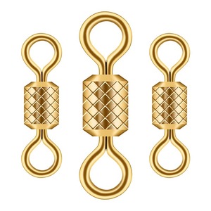 Giant Fin King Figure-8 Ring Connector Gold Alloy Swivel <b>Snap</b> <b>Hook</b> Fishing Tackle Accessories - Product Image 1