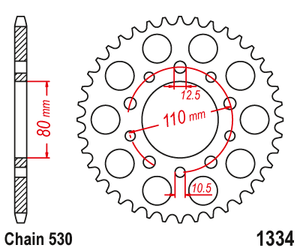 Pignon de moto en acier 39-47T 530 pour Honda CB1100 <span class=keywords><strong>F</strong></span> <span class=keywords><strong>CBR1000</strong></span> CBR600 CB900 - Product Image 6