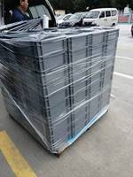 Boîte de rangement logistique en plastique solide, durable, opaque, 400*300*148, recyclable, pour déménagement et emballage