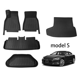 แผ่นรองพื้นรถยนต์ Shunyue ลายทาง 5 ชิ้น สำหรับ Tesla Model X ป้องกันอย่างทนทาน - Product Image 5