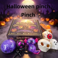 Coffret Cadeau Squishy Compte à Rebours Halloween – Yeux Rouges et Sanglants (8 Pièces) – Jouets Anti-Stress – Coffret Anti-Stress Halloween Crâne Fantôme