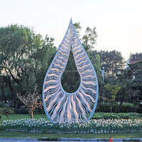 Senzhao, adornos decorativos creativos para exteriores, LED de arte escultura de luz, artesanías de Metal