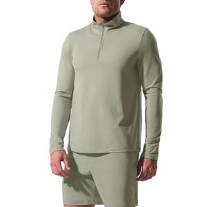 เสื้อยืดออกกำลังกายผู้ชายแขนยาวแบบมืออาชีพ OEM ผลิตตามสั่ง คอตั้ง ผ้าฝ้าย 100% ทรงเข้ารูป ดีไซน์ทันสมัย พร้อมโลโก้ - Product Image 3