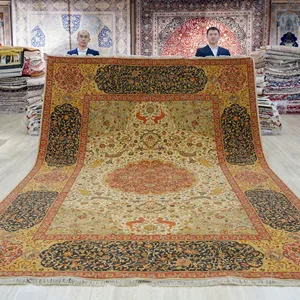 275X369CM Light High Quality Karachi Rugs Luxury Handmade Wool Wall To Wall Carpet