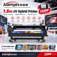 Imprimante hybride UV multifonction haute résolution 1,9 m/2,5 m avec tête d'impression I3200 pour panneaux KT/PVC/acrylique/vinyle/autocollants/feuilles souples/bannières