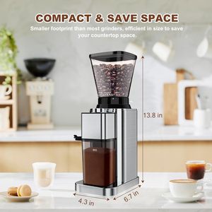 Molinillo de Café Eléctrico Profesional Comercial con Pantalla Táctil LED, Automático, con Tolva, para Hogar, Autocaravanas, Tiendas y Hoteles - Product Image 3