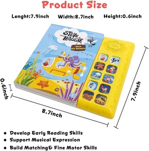Libro Sonoro di Animali Marini Steve e Maggie, Giocattolo Educativo Interattivo per Bambini 3+ Anni - Product Image 2