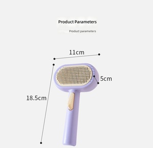Spazzola autopulente 2 in 1 per animali domestici OEM ODM all'ingrosso, <span class=keywords><strong>pettine</strong></span> per toelettatura cani e gatti con rimozione peli e pulsante di rilascio - Product Image 5
